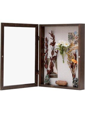 8x10 Shadow Box Frame - Wood Display Case for Medals, Photos, Awards
